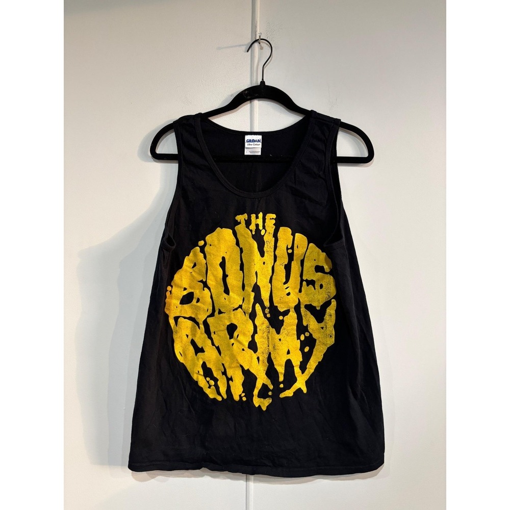 The Bonus Army Shirt Mens Large Black Gildan Tank Hardcore Band Tee Boston